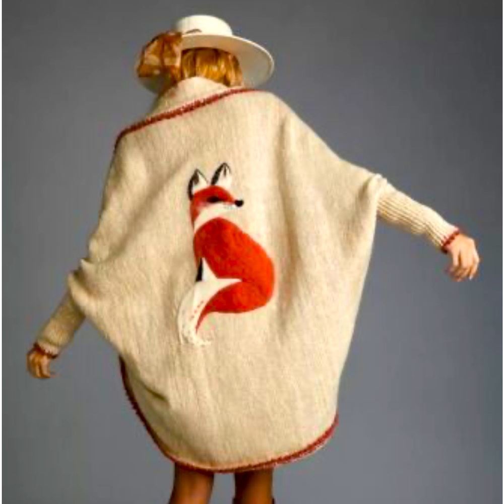 NWT Anthropologie Fox Cardigan, size XS/S NEW!